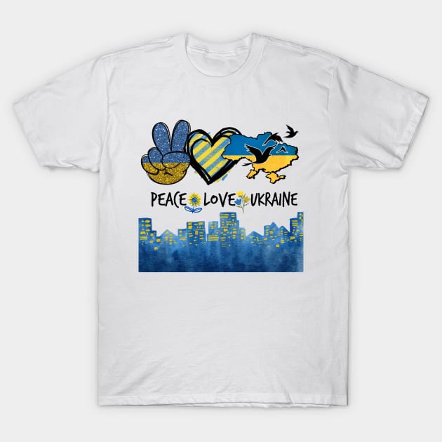 Peace for ukrainian cities T-Shirt by tashashimaa